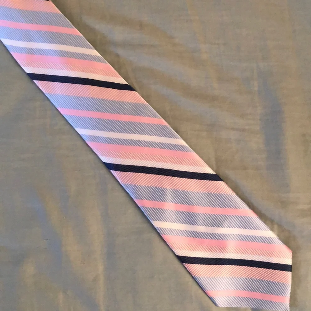 COPY - George clip tie (Boys) NWOT Blue/pink/lt.blueWhite
